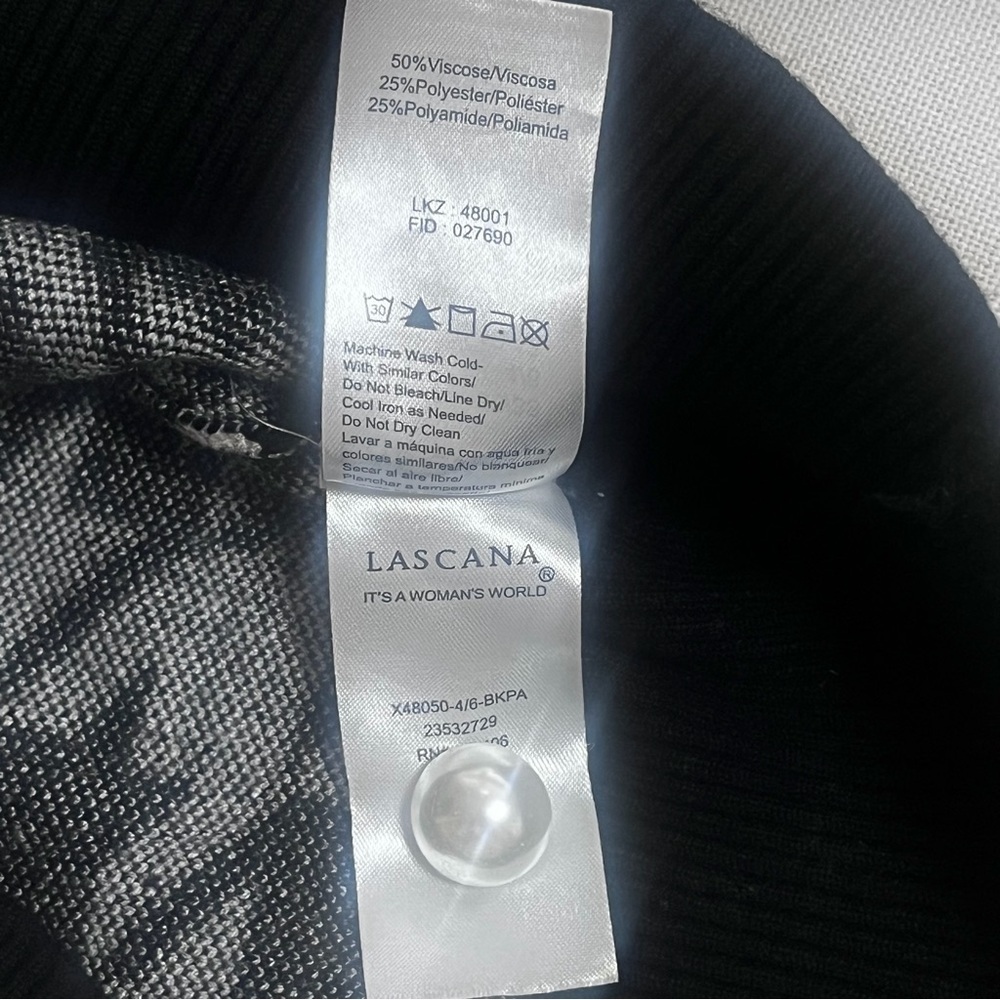 Lascana Sweater Cardigan Black White Houndstooth Womens Small 4/6 - Picture 10 of 10
